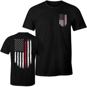 Thin Red Line Shirt Flag Decal Womens Mens Apparel